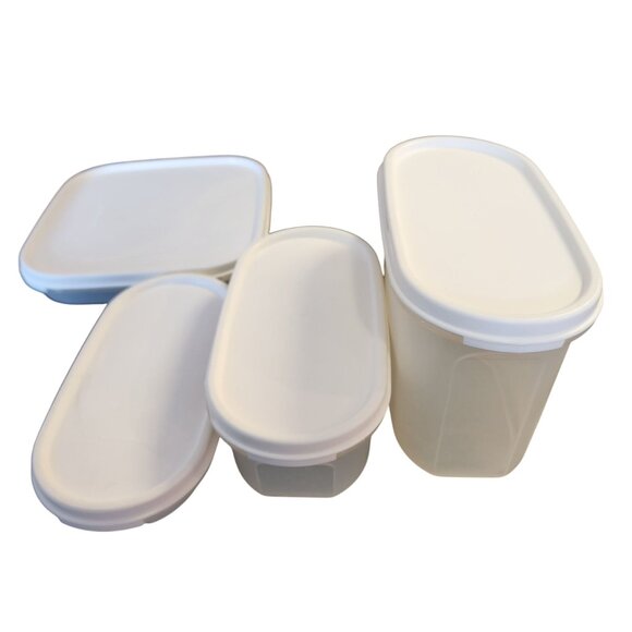 Tupperware Modular Mate Storage Containers With Lids - Assorted Sizes - White - Picture 9 of 10